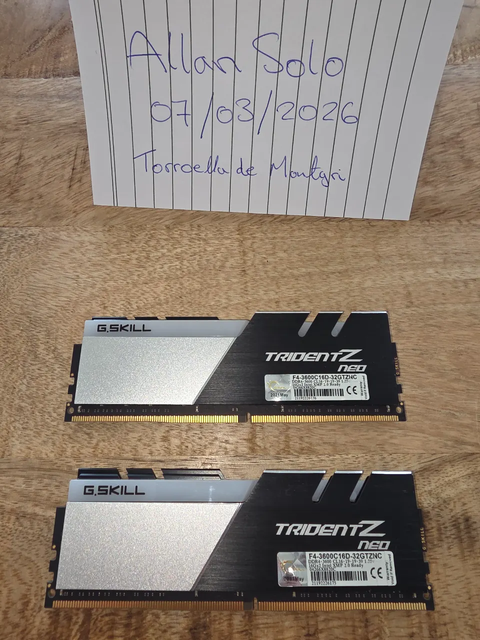 GSkill NEO 32GB - 2X 16GB DDR4